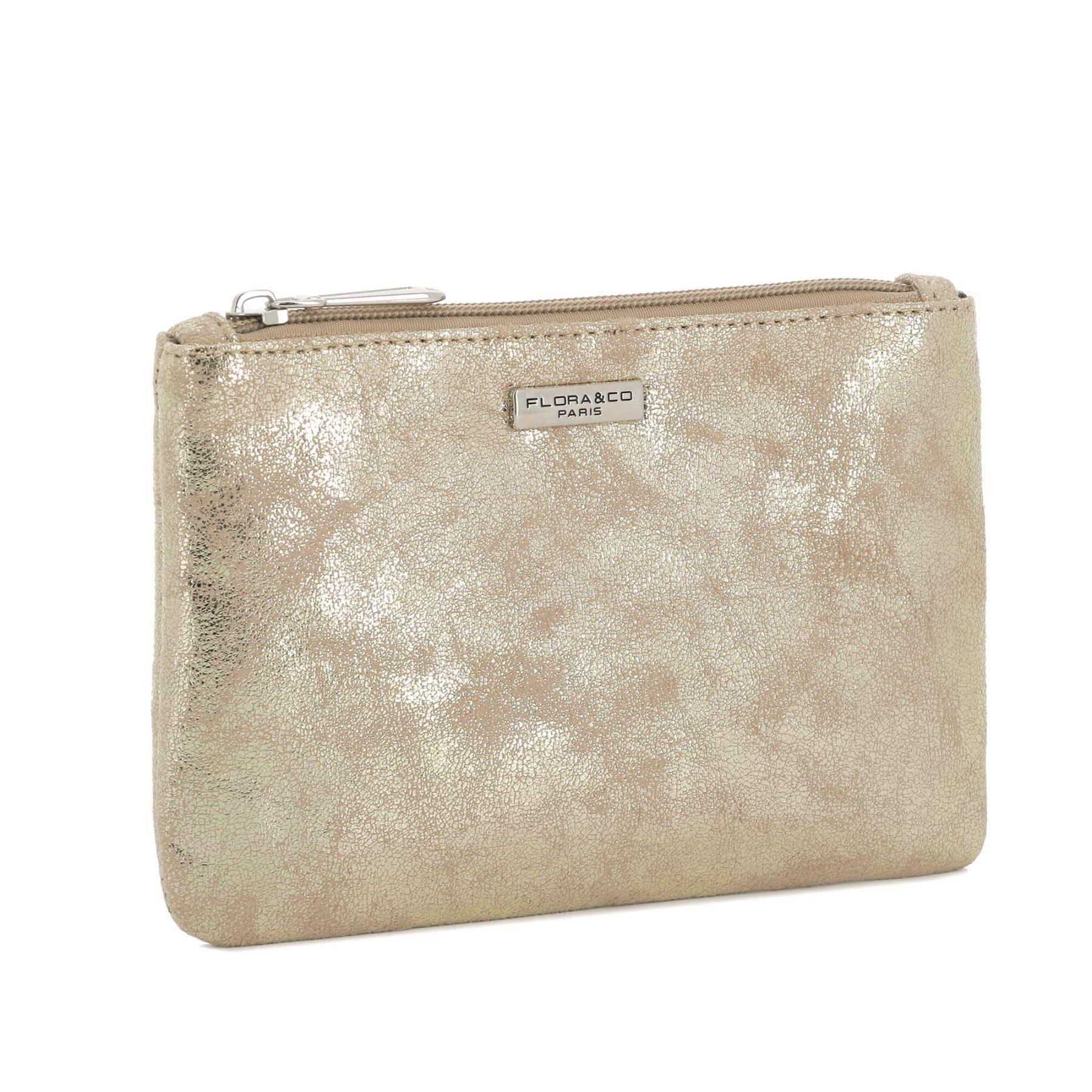 Flora & co Pochette femme similicuir suédine irisé Or