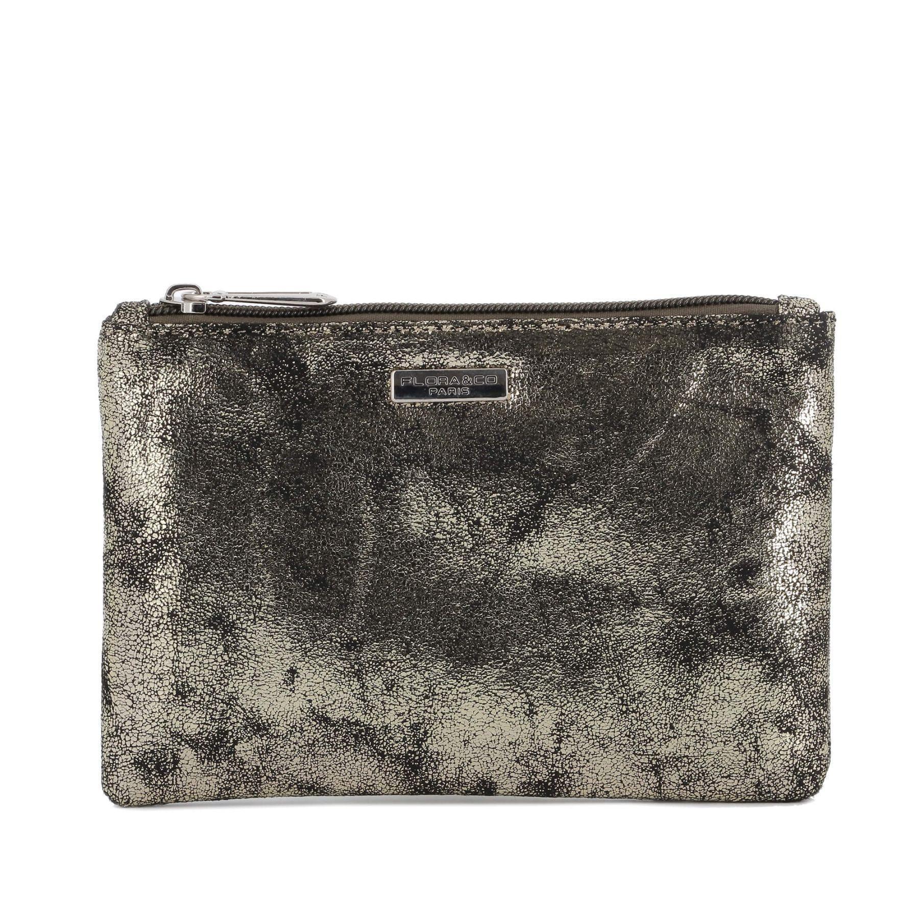 Flora & co Pochette femme similicuir suédine irisé Argent