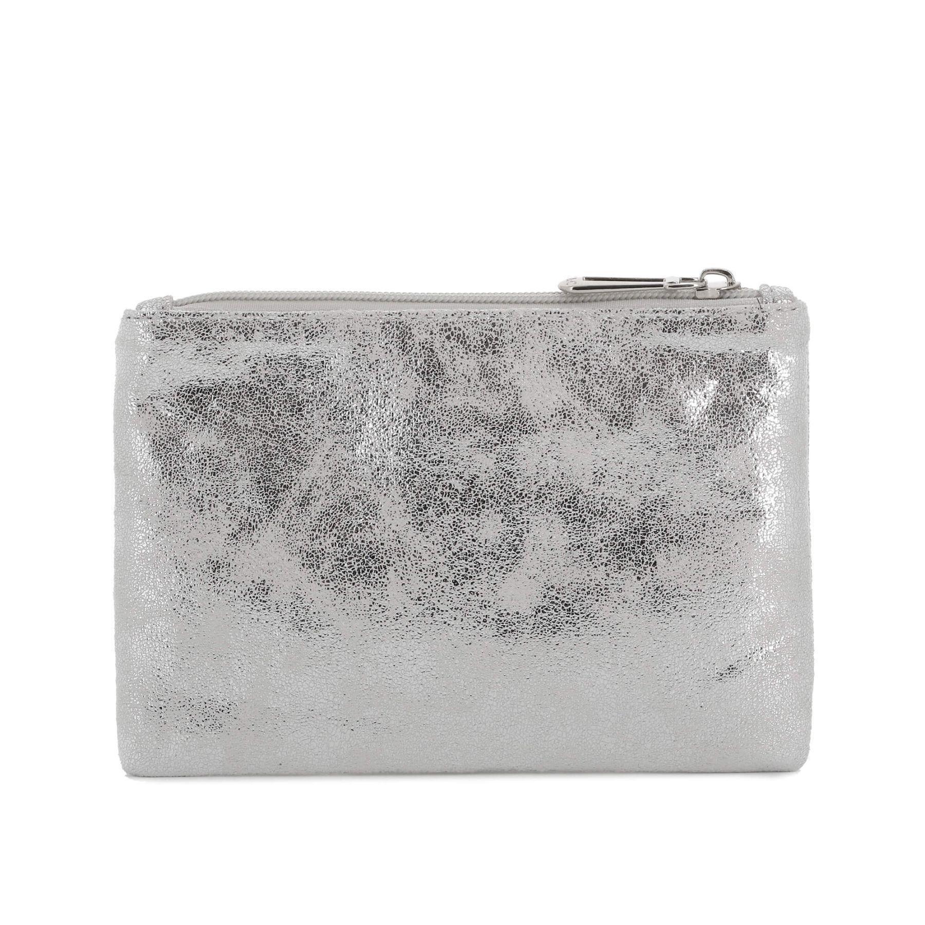 Flora & co Pochette femme similicuir suédine irisé Argent