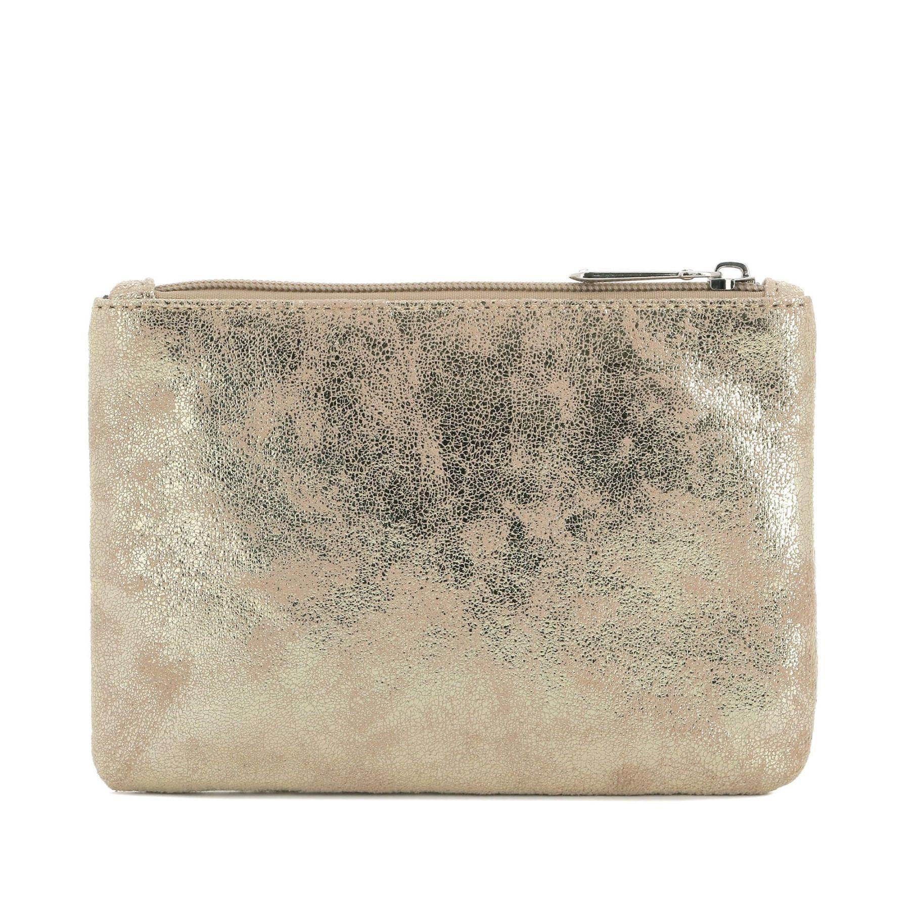 Flora & co Pochette femme similicuir suédine irisé Or