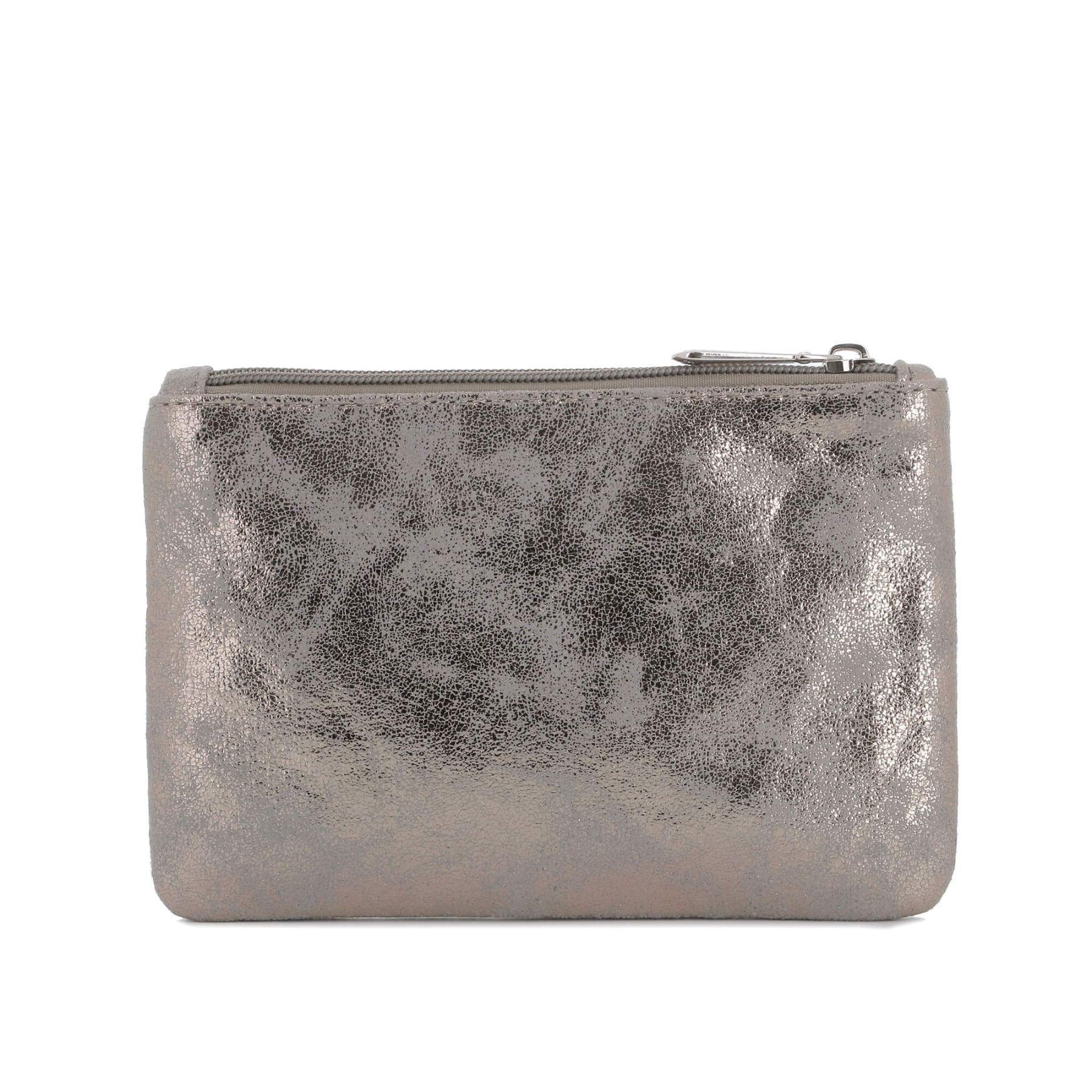 Flora & co Pochette femme similicuir suédine irisé Argent