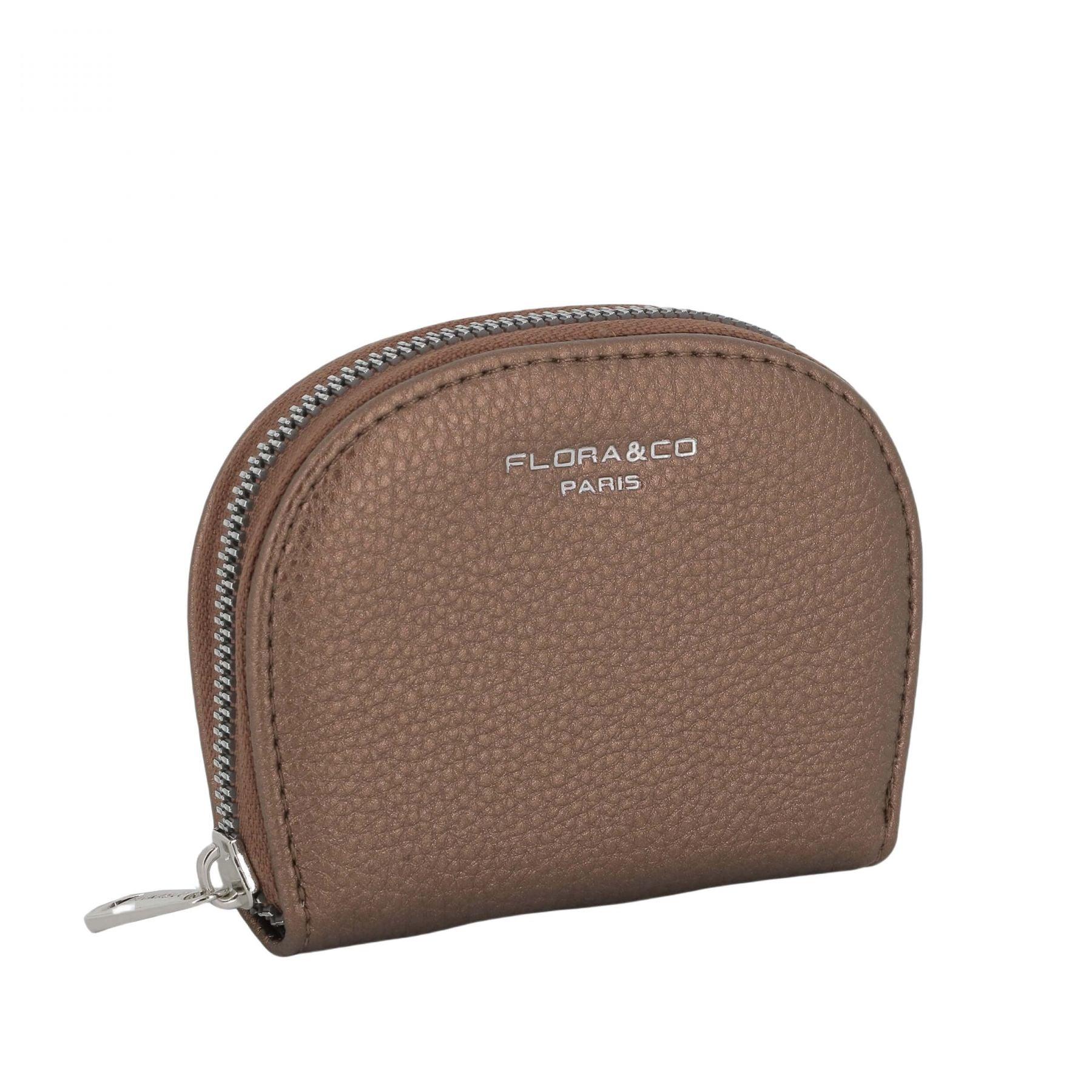 Flora & co Porte-cartes avec 11 emplacements pour femme Marron Métal