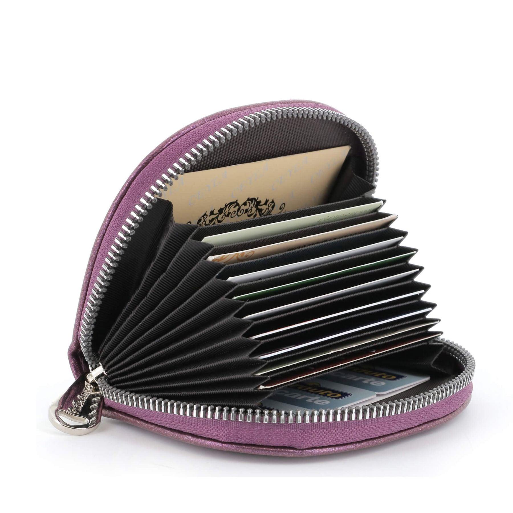 Flora & co Porte-cartes femme 11 emplacements Violet