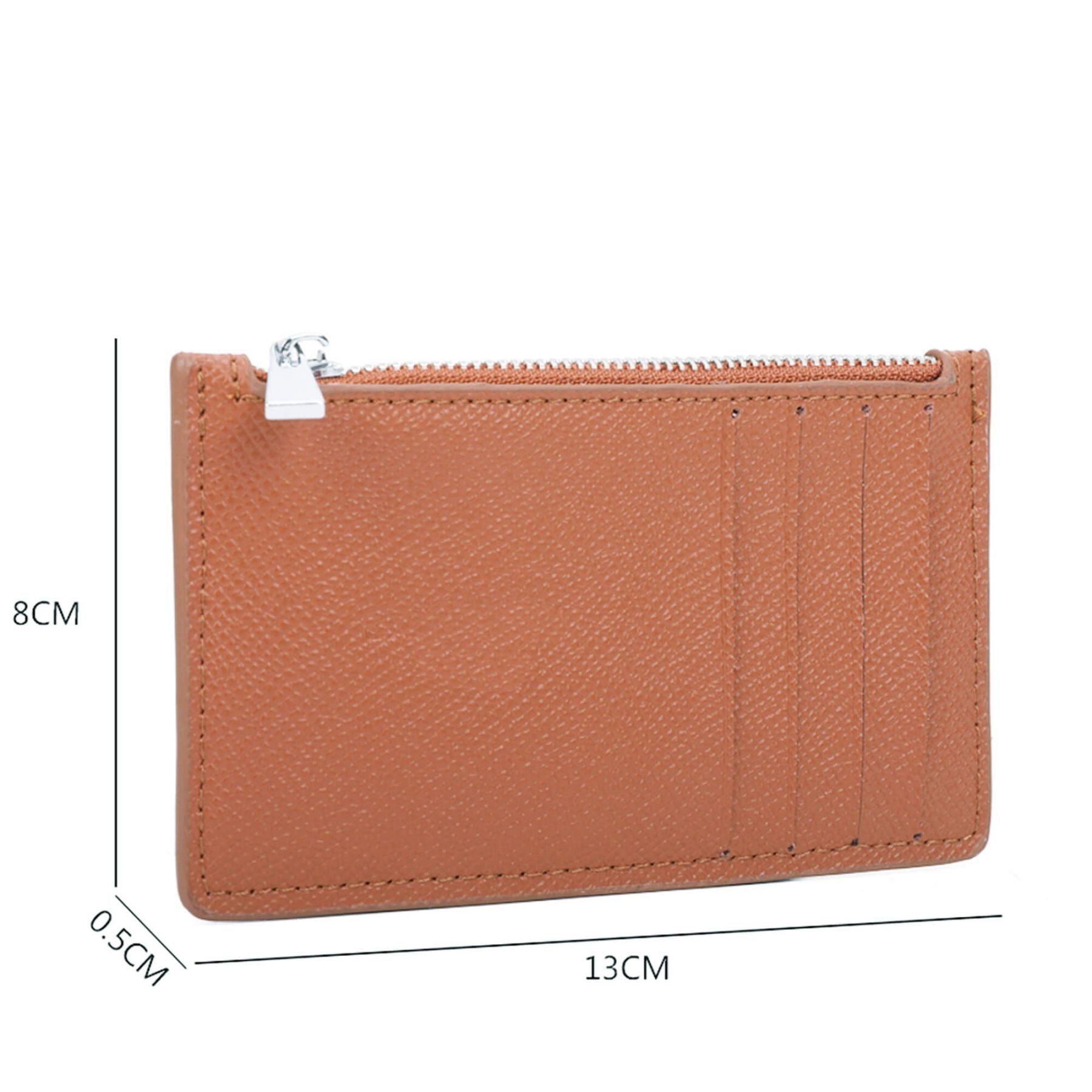 Gallantry Porte-cartes monnaies fin cuir véritable Camel