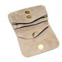 Vue 3 du Porte-monnaie bourse cuir daim irisé 04P Beige en Cuir couleur BEIGE - Detail.