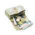 Vue 4 du Porte-monnaie bourse cuir daim irisé 04P Beige en Cuir couleur BEIGE - Detail.
