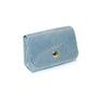 Vue 2 du Porte-monnaie bourse cuir daim irisé 04P Bleu Clair en Cuir couleur BLEU CLAIR - Detail.