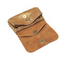 Vue 3 du Porte-monnaie bourse cuir daim irisé 04P Camel en Cuir couleur CAMEL - Detail.