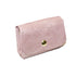 Vue 2 du Porte-monnaie bourse cuir daim irisé 04P Rose en Cuir couleur ROSE - Detail.