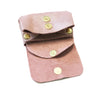 Vue 3 du Porte-monnaie bourse cuir daim irisé 04P Rose en Cuir couleur ROSE - Detail.