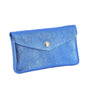 Vue 2 du Porte-monnaie cartes femme cuir irisé 051 Bleu Vif en Cuir couleur BLEU VIF - Detail.