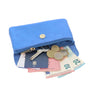 Vue 5 du Porte-monnaie cartes femme cuir irisé 051 Bleu Vif en Cuir couleur BLEU VIF - Detail.
