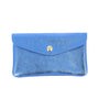 Vue principale du Porte-monnaie cartes femme cuir irisé 051 Bleu Vif en Cuir couleur BLEU VIF.
