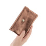 Vue 3 du Porte-monnaie cartes femme cuir irisé 051 Bronze en Cuir couleur BRONZE - Detail.