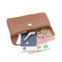 Vue 5 du Porte-monnaie cartes femme cuir irisé 051 Bronze en Cuir couleur BRONZE - Detail.
