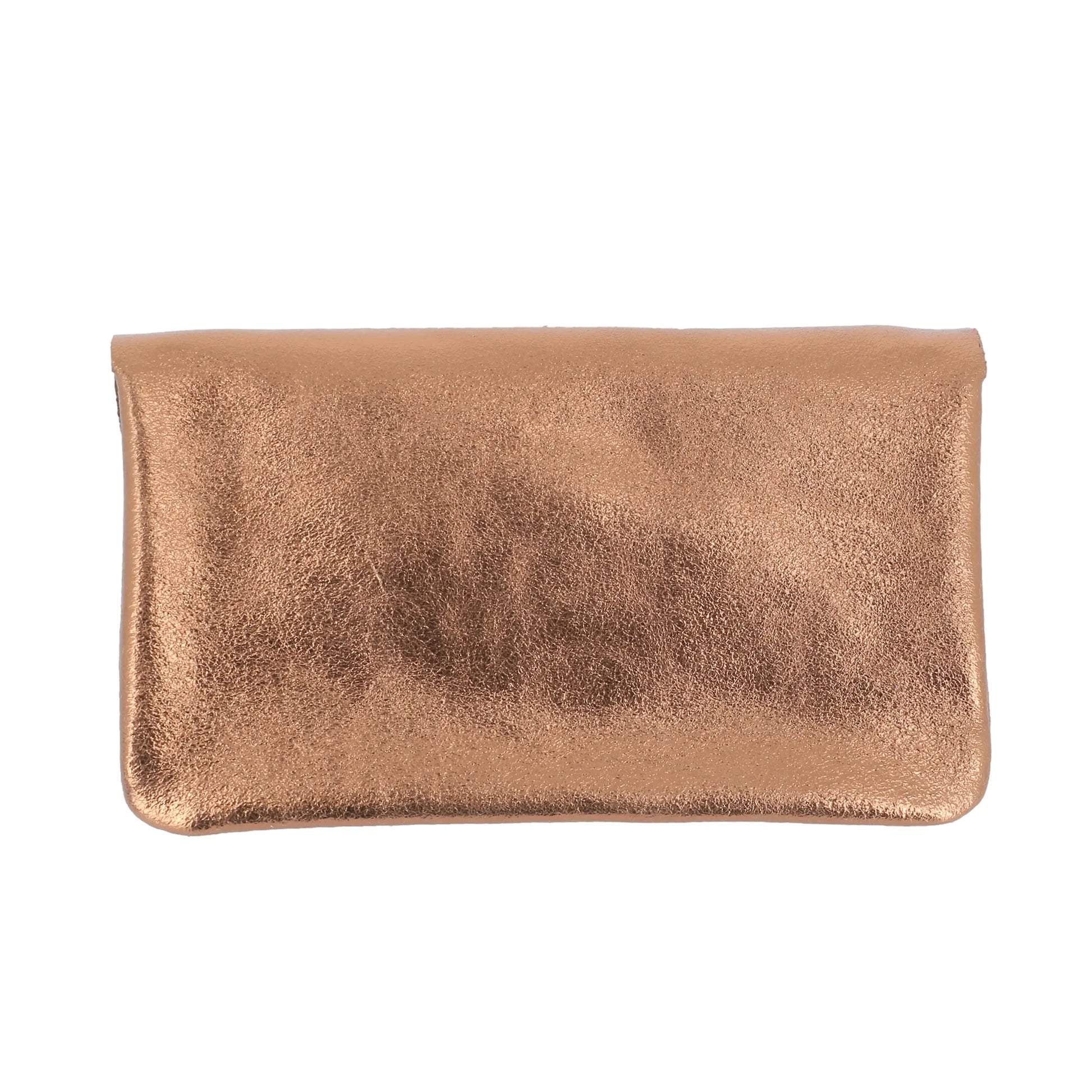 Vue 6 du Porte-monnaie cartes femme cuir irisé 051 Bronze en Cuir couleur BRONZE - Detail.