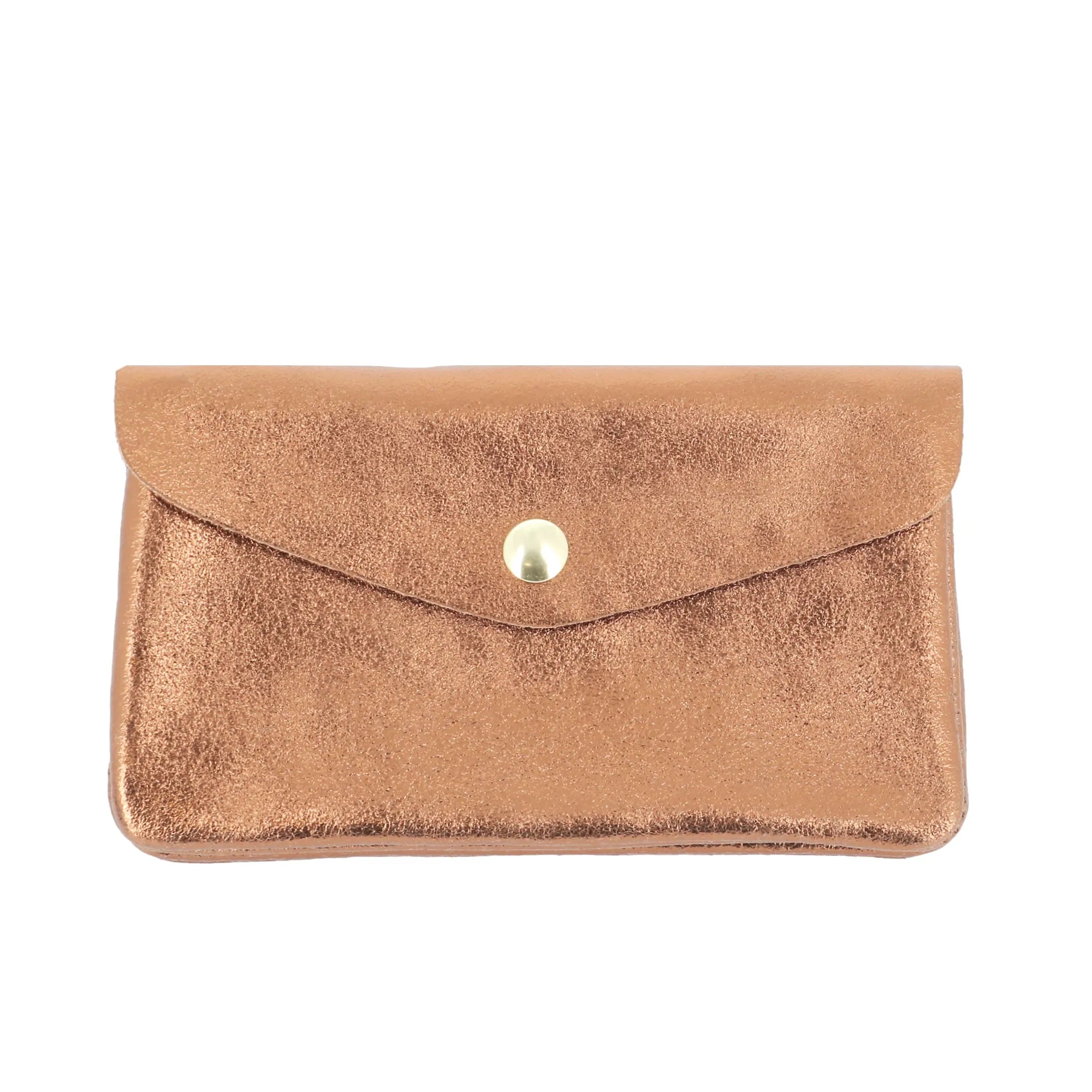 Vue principale du Porte-monnaie cartes femme cuir irisé 051 Bronze en Cuir couleur BRONZE.