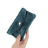 Vue 4 du Porte-monnaie cartes femme cuir irisé 051 Pétrole en Cuir couleur BLEU PETROLE - Detail.