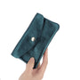 Vue 4 du Porte-monnaie cartes femme cuir irisé 051 Pétrole en Cuir couleur BLEU PETROLE - Detail.