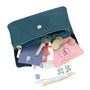 Vue 6 du Porte-monnaie cartes femme cuir irisé 051 Pétrole en Cuir couleur BLEU PETROLE - Detail.