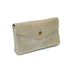 Vue 2 du Porte-monnaie cuir daim irisé femme beige en Cuir couleur BEIGE - Detail.