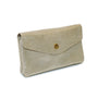 Vue 2 du Porte-monnaie cuir daim irisé femme beige en Cuir couleur BEIGE - Detail.