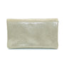 Vue 6 du Porte-monnaie cuir daim irisé femme beige en Cuir couleur BEIGE - Detail.