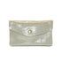 Vue principale du Porte-monnaie cuir daim irisé femme beige en Cuir couleur BEIGE.