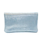 Vue 6 du Porte-monnaie cuir daim irisé femme bleu clair en Cuir couleur BLEU CLAIR - Detail.