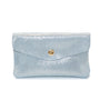 Vue principale du Porte-monnaie cuir daim irisé femme bleu clair en Cuir couleur BLEU CLAIR.