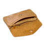 Vue 4 du Porte-monnaie cuir daim irisé femme camel en Cuir couleur CAMEL - Detail.