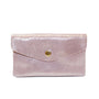 Vue principale du Porte-monnaie cuir daim irisé femme rose en Cuir couleur ROSE.