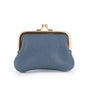 Vue principale du Porte-monnaie Cuir Grainé Rétro à Clic Clac Bleu Jean en Cuir couleur JEAN.