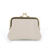 Vue principale du Porte-monnaie Cuir Grainé Rétro à Clic Clac Crème en Cuir couleur CREME.