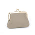 Vue 2 du Porte-monnaie Cuir Grainé Rétro à Clic Clac Taupe en Cuir couleur TAUPE - Detail.