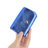 Vue 3 du Porte-monnaie cuir souple irisé 04 Bleu Vif en Cuir couleur BLEU VIF - Detail.