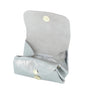 Vue 4 du Porte-monnaie cuir souple irisé 04 Gris Perle en Cuir couleur GRIS PERLE - Detail.