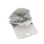 Vue 5 du Porte-monnaie cuir souple irisé 04 Gris Perle en Cuir couleur GRIS PERLE - Detail.