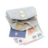 Vue 6 du Porte-monnaie cuir souple irisé 04 Gris Perle en Cuir couleur GRIS PERLE - Detail.