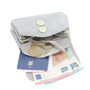 Vue 6 du Porte-monnaie cuir souple irisé 04 Gris Perle en Cuir couleur GRIS PERLE - Detail.