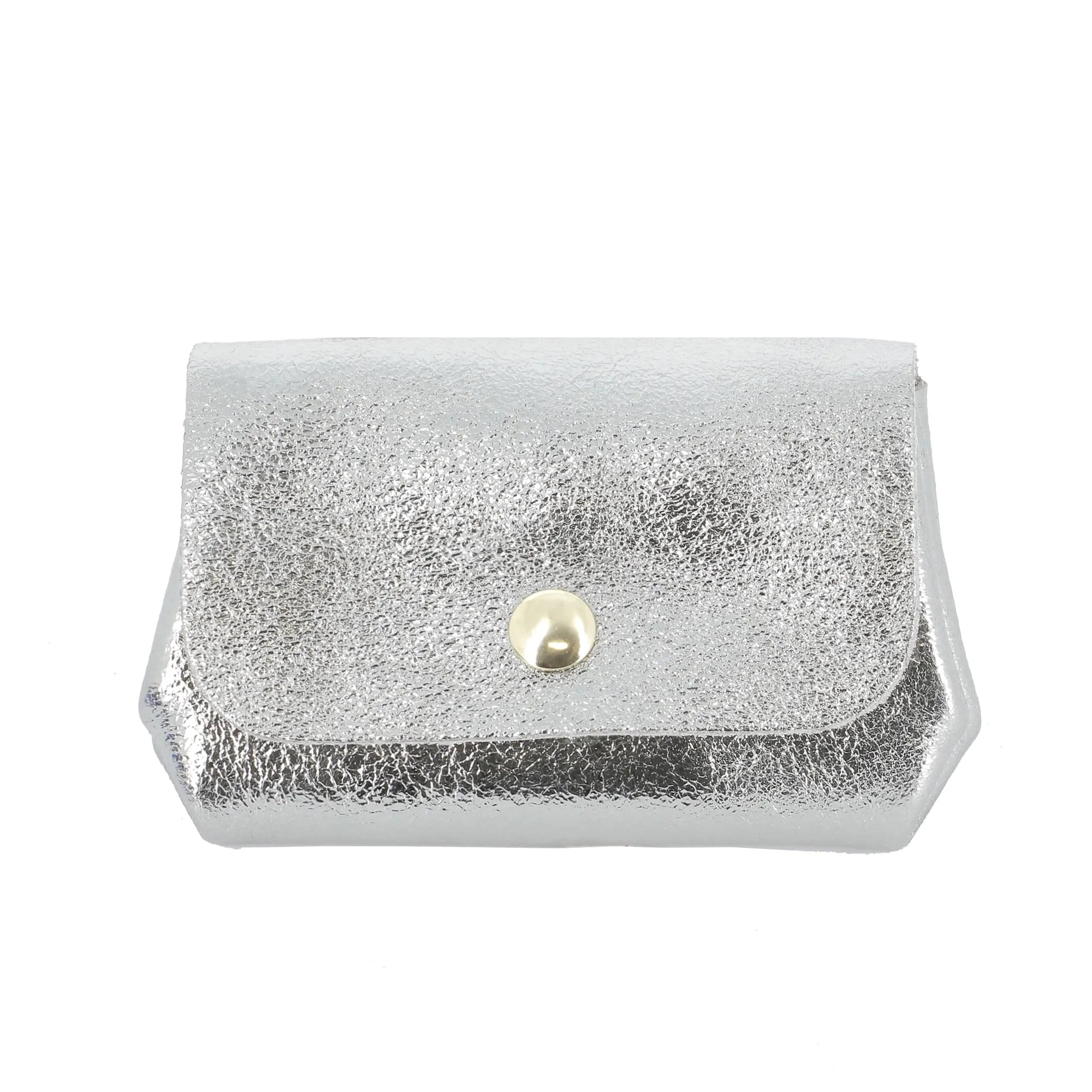 Vue principale du Porte-monnaie cuir souple irisé 04 Gris Perle en Cuir couleur GRIS PERLE.