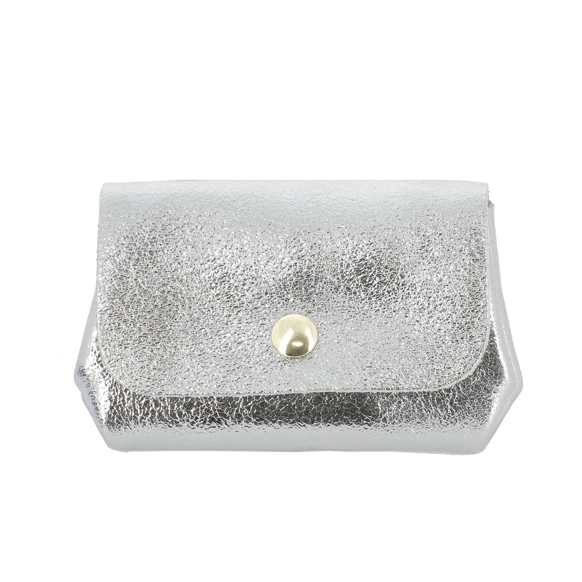Vue principale du Porte-monnaie cuir souple irisé 04 Gris Perle en Cuir couleur GRIS PERLE.