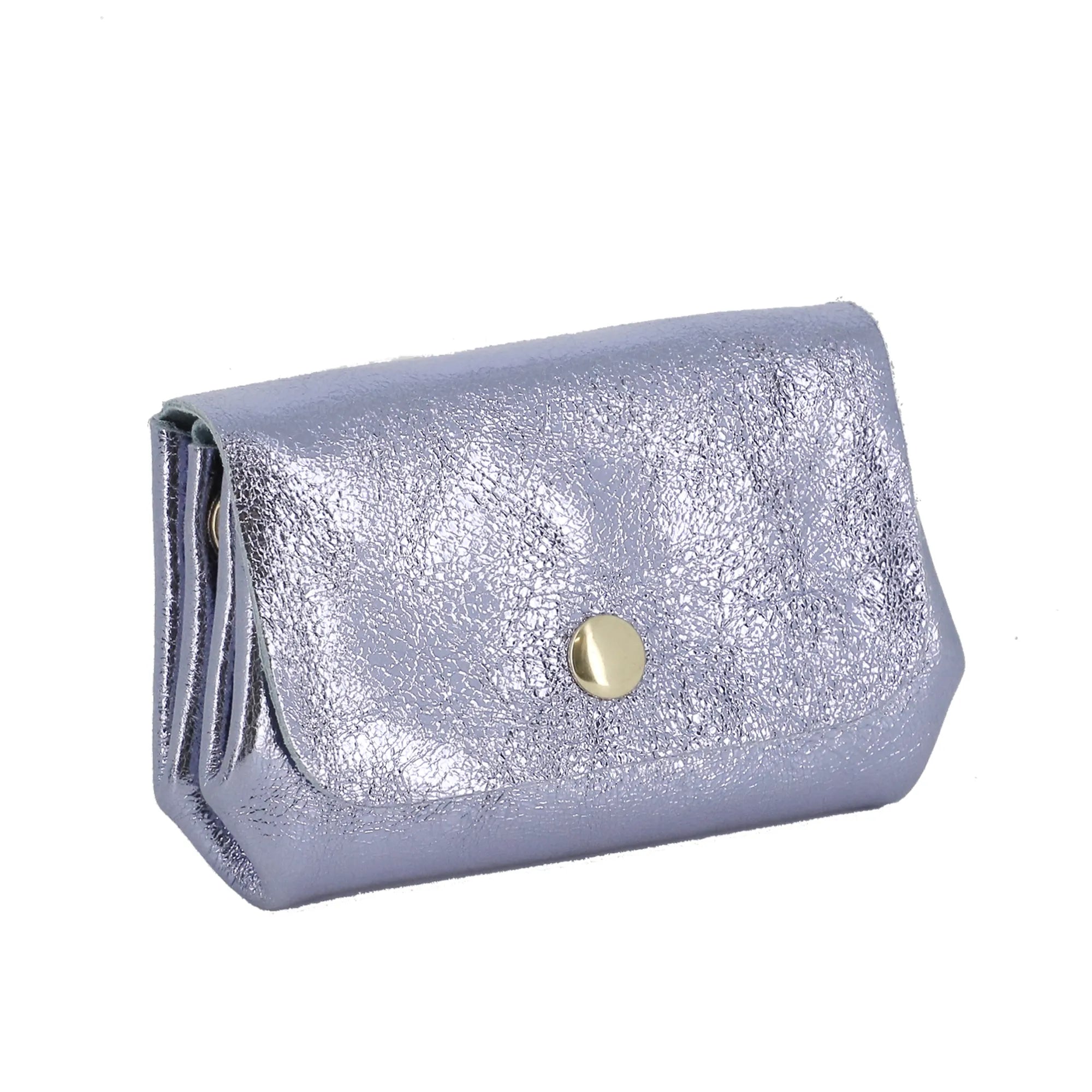 Vue 2 du Porte-monnaie cuir souple irisé 04 Lilas en Cuir couleur LILAS - Detail.