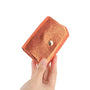 Vue 3 du Porte-monnaie cuir souple irisé 04 Orange en Cuir couleur ORANGE - Detail.