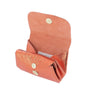 Vue 4 du Porte-monnaie cuir souple irisé 04 Orange en Cuir couleur ORANGE - Detail.