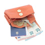 Vue 6 du Porte-monnaie cuir souple irisé 04 Orange en Cuir couleur ORANGE - Detail.