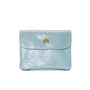 Vue principale du Porte-monnaie femme cuir daim irisé 044 bleu clair en Cuir couleur BLEU CLAIR.