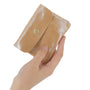 Vue 3 du Porte-monnaie femme cuir daim irisé 044 camel en Cuir couleur CAMEL - Detail.