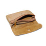 Vue 4 du Porte-monnaie femme cuir daim irisé 044 camel en Cuir couleur CAMEL - Detail.