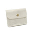 Vue 3 du Porte-monnaie femme cuir daim irisé 044 Ecru en Cuir couleur ECRU - Detail.
